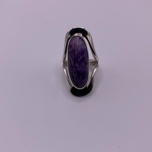 Dominique Dinouart Artisan Crafted Sterling Silver Ring in Charolite